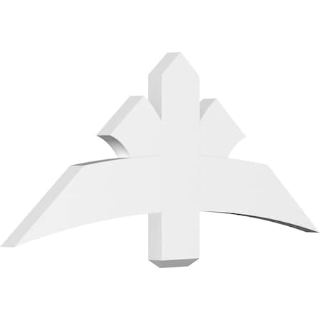 Ekena Millwork Davenport Architectural Grade PVC Gable Bracket, 48"W x 20"H x 2"D x 6"F, 10/12 Pitch GBP048X20X0206DAV00